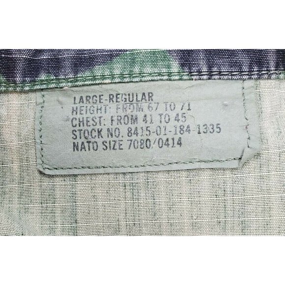 Vintage Large Regular Graney U.S. Army Woodland Camouflage Button Up Jacket - Picture 10 of 12